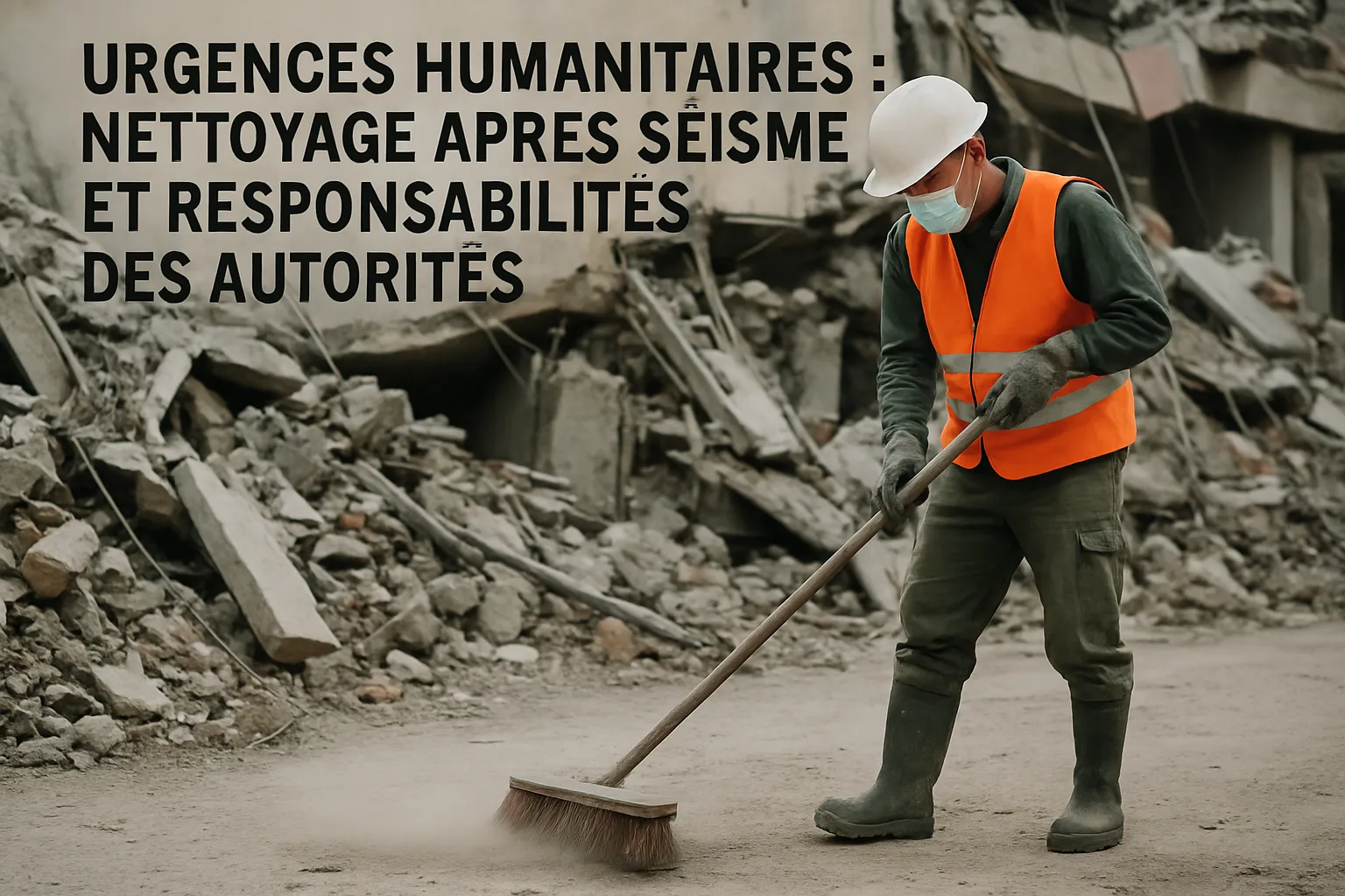 Urgences humanitaires : Nettoyage après séisme et responsabilités des autorités